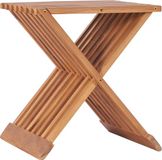 vidaXL - Kruk - inklapbaar - 40x32x45 cm - massief teakhout