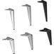 Gedotec Meuble pied TORIN en métal, charge admissible 100 kg, noir mat - 200 mm