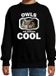 Bellatio Decorations Shoppartners Bv Dieren uilen sweater zwart kinderen - owls are serious cool trui jongens/ meisjes - cadeau uil/ uilen liefhebber - kinderkleding / kleding 110/116