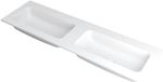Wastafel INK Faktor Dubbele Wastafel Polystone Mat Wit 1600x450x15 mm