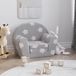 Maison Exclusive Banquette-lit enfant, gris clair, imprimé étoiles, tissu peluche doux