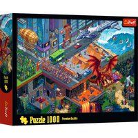 Trefl – Pixel City – 1000 stukjes – DIY-puzzel, creatief tijdverdrijf, klassieke puzzel voor volwassenen en kinderen vanaf 14 jaar