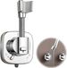 Support de douche sans marque - Support mural pour pomme de douche - Organisation de salle de bain - Ventouse sans perçage - 10 x 5 x 12,7 cm - Argenté