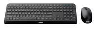 Philips SPT6407B/16 Toetsenbord en Muis Combo, Universeel, RF-draadloos + Bluetooth, QWERTY Engels, Zwart