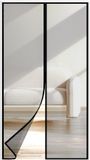 SOGUDE Moustiquaire de porte magnétique, 90 x 210 cm, Noir