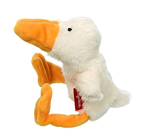 Sigikid 42594 Mini Eend, Cuddly Gadgets Knuffeldier, wit/geel