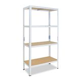 Shelfplaza HOME metalen stellingkast - 180x23x30 cm - wit - 4 planken