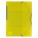 grafoplás 04801260- Plastic map met elastiek en 3 flappen, kleur geel, maat DIN A4