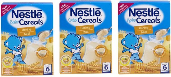 Nestlé - Baby Cereals met honing - 6m+ (3x250g)