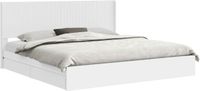 vidaXL Bedframe met opbergruimte en hoofdbord Wit 180 x 200 cm