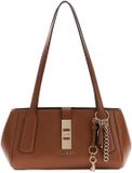 GUESS Brooke Shoulder Satchel Bag Cognac