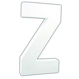 Décopatch AC725Cpack - Lot de 3 supports en papier blanc mâché 3x12x20,5 cm, Lettre Z