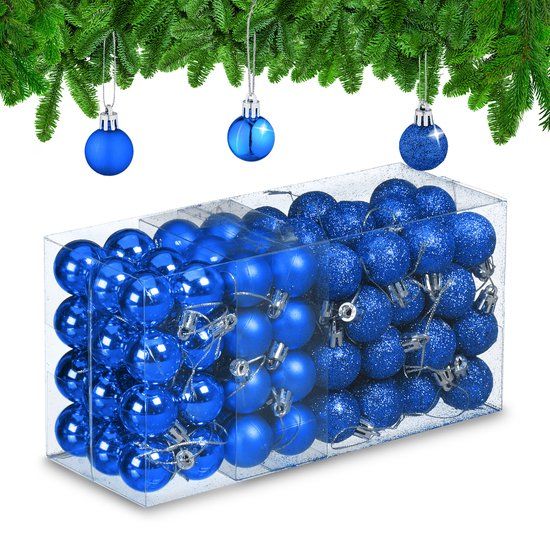 Relaxdays kerstballen set van 96