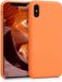 kwmobile hoesje geschikt voor Apple iPhone X - Hoesje met siliconen coating - Smartphone case in fruitig oranje