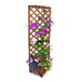Relaxdays plantenbak met klimrek, HBD: 180x55x51 cm, gevlamd
