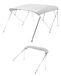 VEVOR Bimini Top bootafdekking zonnedak (4 bogen) van 600D polyester met frame van aluminiumlegering, waterdichte zonwering bootluifel met opbergtas, 170-183 cm (B) lichtgrijs