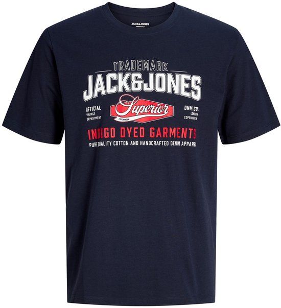 Jack & Jones Plus Size Logo T-shirts Navy Blazer XXL