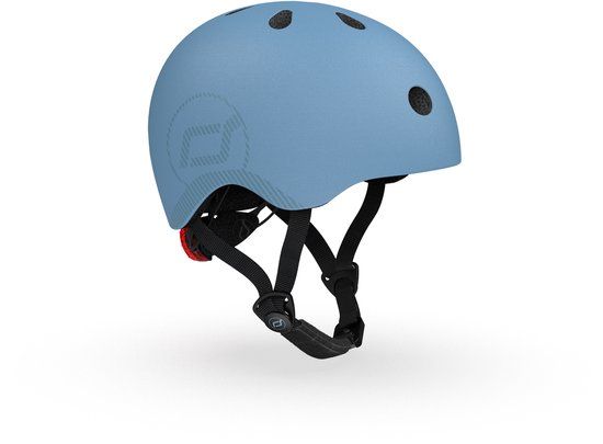 Scoot & Ride Helmet – Sporthelm – M/L 55-59 cm – LED achterlicht – magnetische sluiting – verstelbaar – Steel