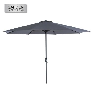 Garden Impressions Lotus Parasol Ø300 cm - Royal Grey/Dark Grey