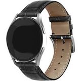 Strap-it Samsung Bracelet cuir motif crocodile Samsung Galaxy Watch FE (noir)