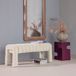 WOOOD Frex Bankje Gestoffeerd - Bouclé - Naturel - 48x110x43