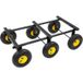 Diabolo Diabolo 6 Roues – Chariot de manutention, charge 544 kg, plateau 102×56 cm – Pneus 10 pouces – Pour terrain herbe, gravier, atelier – Jaune/noir