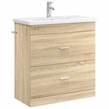 vidaXL Badkamermeubel Set Sonoma Eiken 81 x 40 x 84,5 cm Bewerkt hout