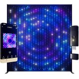 Twinkly Lightwall 2.60x2.75m, Smart LED Paneel, Multicolor LED Lichten, DJLichten & Show Op Muziek Ritme, App Bestuurd, 20 Aanpasbare Presets, Aluminium Frame & Transport Trolley Inclusief