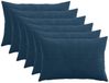 vidaXL - Kussensloop - 6 pcs - ALMELO - Marineblauw - 50 x 70 cm - corduroy