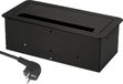 ADAKAT Inbouwstopcontact aluminium wegklapbaar 2-voudig met USB en LAN