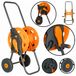 Schmith enrouleur de tuyau sans tuyau pour 1/2 pouce | Enrouleur de tuyau Premium avec guide-tuyau et roues | Enrouleur d'eau mobile pour tuyaux jusqu'à 60 mètres, adapté aux accessoires d'irrigation de jardin