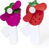 Icecat Mini ventilateur/ventilateur portable - 2x pièces - raisin/fraise - refroidissement - festival/été