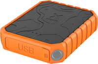 Xtorm Rugged Power Bank 10.000 mAh - Black/Orange - IP65 - 20W PD - Quick Charge 3.0 - 3 Outputs - USB-C