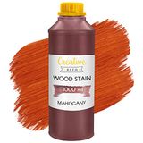 Creative Deco Houtbeits op Waterbasis | Mahoniekleurig | 1 Liter | Voor Hout, Beton, Baksteen, Behang