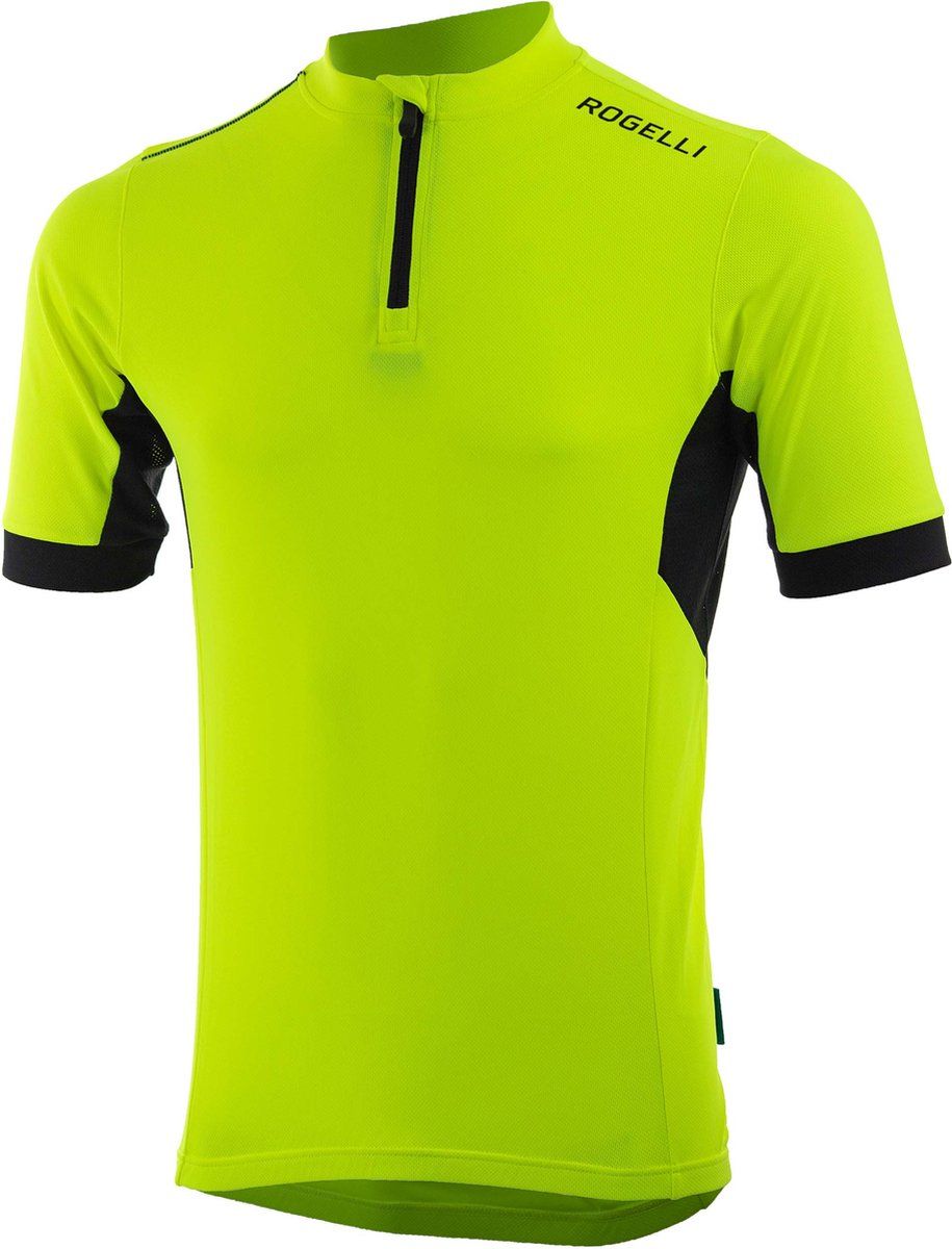 Rogelli Core Fietsshirt Kids Yellow Fluor - Maat 152-164