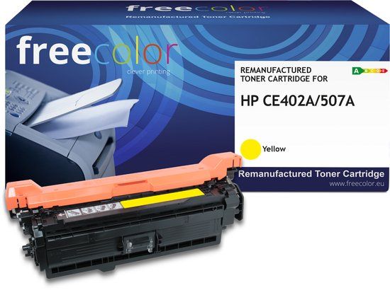 Freecolor - Vervangt HP 507A (CE402A) Toner - Geel - 6.000 pagina's - Compatible