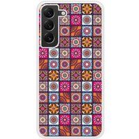 Samsung Galaxy S22 Patchwork mandala verstevigd hoesje met sublimatie bedrukking