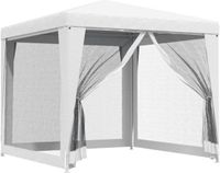 vidaXL Partytent met 4 mesh zijwanden 2,5x2,5 m wit