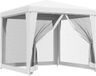 vidaXL Partytent met 4 mesh zijwanden 2,5x2,5 m wit