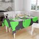 Bonamaison Tafelkleed, Anti-Mold, Sneldrogend, Waterdicht, 100% Polyester Tafellaken, Neon groene rook, 140 x 160 Cm