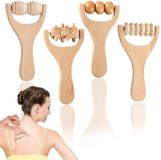 Unyqoos® Set van vier rollers en bois pour la relaxation complète du corps