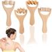 Unyqoos® Set van vier rollers en bois pour la relaxation complète du corps