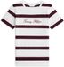 Tommy Hilfiger T-shirt à manches courtes pour femme Coton XS Rouge foncé/Blanc