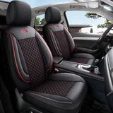 Auto Interieur Meester AIS Autostoelhoezen voor Kia Ceed JD Proceed 2012-2018 | Set van 2 | Zwart met rode stiknaden