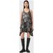 AllSaints Cavarly Mini Robe Argent Métallique