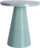 Leitmotiv Bijzettafel Catania Ribbed - Lichtblauw - 40x40x46cm
