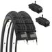 Ecovelò 2 wieldoppen 12 1/2 x 1.75 2 1/4 (47-203) + Amerika fietsbanden voor stadsfiets kinderen meisjes Mountainbike Zwart