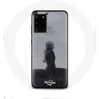 Maniacase Hoesje voor Samsung Galaxy S11 Plus Game of Thrones Seizoen 8 Daenerys Targaryen Vuur en Bloed De IJzeren Troon Grijs Logo
