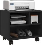HOMCOM Printerkast - Spaanplaat - 40x30x36cm - Zwart