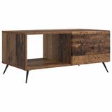 vidaXL Salontafel Oud hout 90 x 50 x 40 cm Bewerkt hout